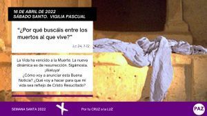 Cuaresma 16 de abril de 2022. Vigilia Pascual