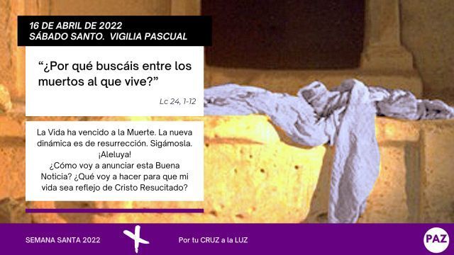 Cuaresma 16 de abril de 2022. Vigilia Pascual
