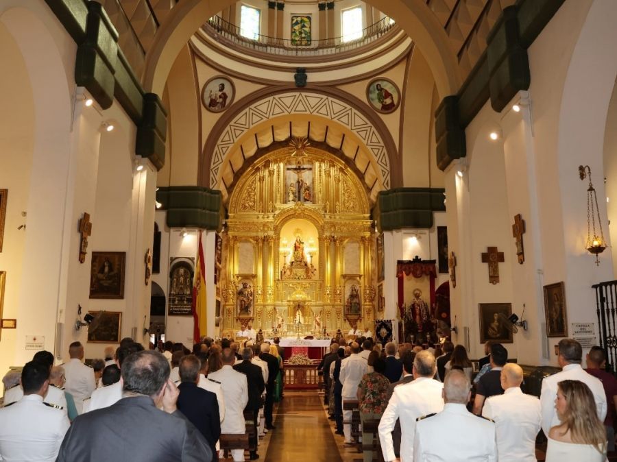 Celebración de la festividad de la Virgen del Carmen en la Parroquia Castrense de Santo Domingo de Cartagena