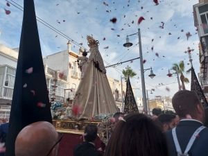 Peregrinación de la Virgen del Carmen coronada a la Iglesia Vaticana castrense de San Francisco, San Fernando, Cádiz