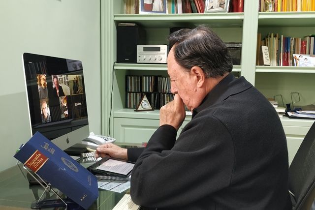 Los capellanes de Almería, Granada, Jaén; Málaga y Melilla mantienen una videoconferencia con el Arzobispo Castrense