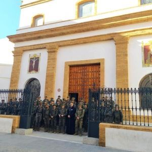 Peregrinación del Regimiento de Artillería de Costa nº 4 (RACTA 4) a la Real Parroquia Castrense de Cádiz