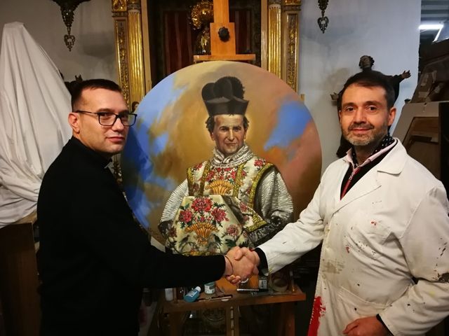 Nuevo lienzo de San Juan Bosco en la Iglesia de San Fernando de Zaragoza