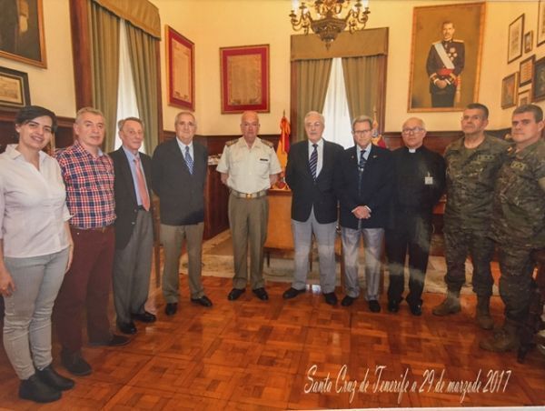 Cáritas Castrense de Tenerife con la directiva de Madrid