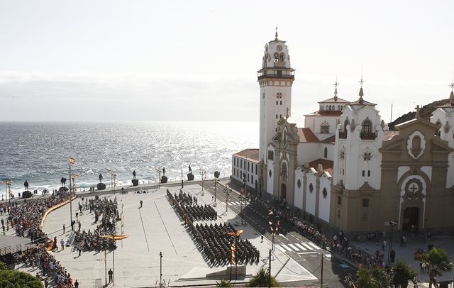 El Mando de Canarias organiza una solemne jura de bandera en la Villa de Candelaria (Tenerife)
