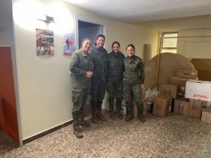 Caritas Parroquial Castrense (CPC) Coronel Maté entrega alimentos a la CPC de Alcalá