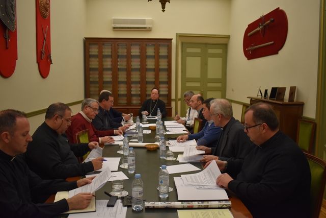Reunión preparatoria del 62 Encuentro Internacional de Militares para la Paz que se celebrará en Lourdes.