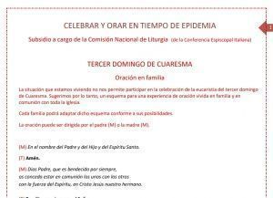 Para orar y celebrar en ese tiempo desde casa