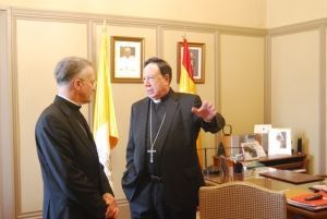 El Arzobispo Castrense de España, Monseñor Juan del Rio, recibe a su homólogo de Estados Unidos