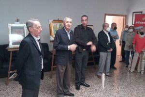 Inauguración de la exposición a beneficio Cáritas Castrense en la CPC de Santa María de la Dehesa