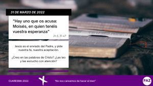 Cuaresma 31 de marzo de 2022
